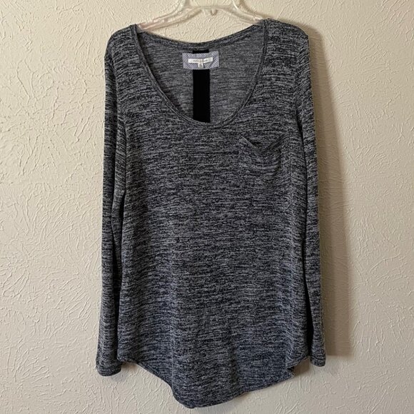 Grey Heathered Long Sleeve Tunic, Size XL - Picture 1 of 4